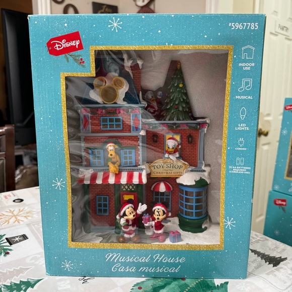 Disney Lighted Musical Animatronic Christmas Decoration House Battery-operated - Picture 2 of 8